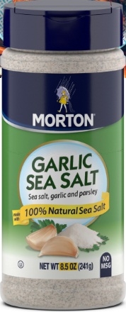Morton Garlic Sea Salt, 8.5 Ounce -- 12 per case