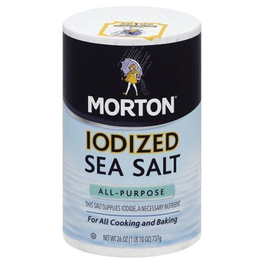 Morton All Purpose Iodized Sea Salt, 26 Ounce -- 12 per case