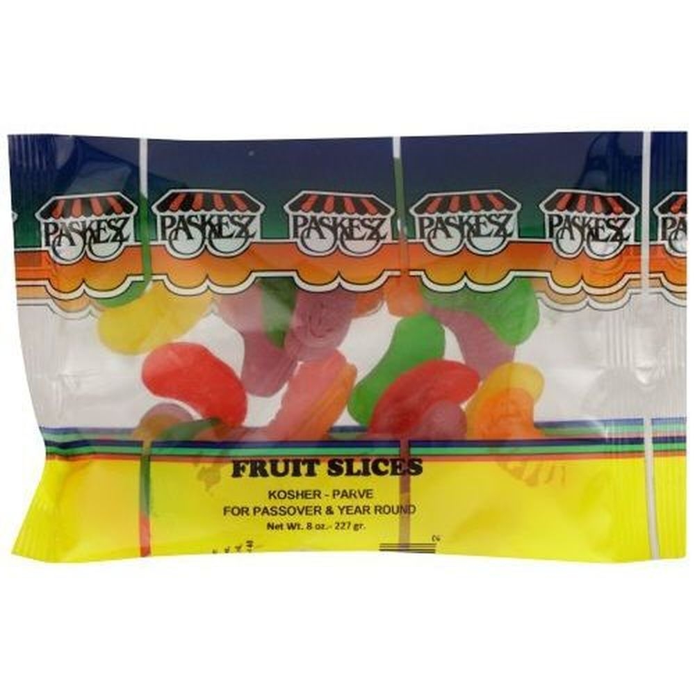 Paskesz Gummy Fruit Slices, 8 Ounce -- 24 per case