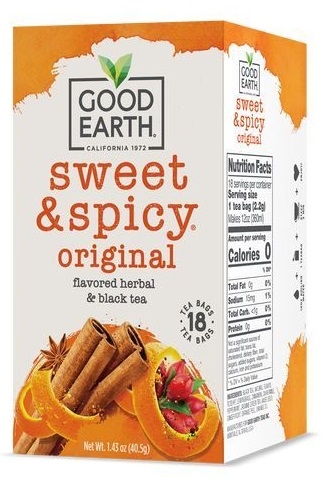 Good Earth Original Sweet and Spicy Blend Herbal Tea, 18 tea bags -- 6 per case