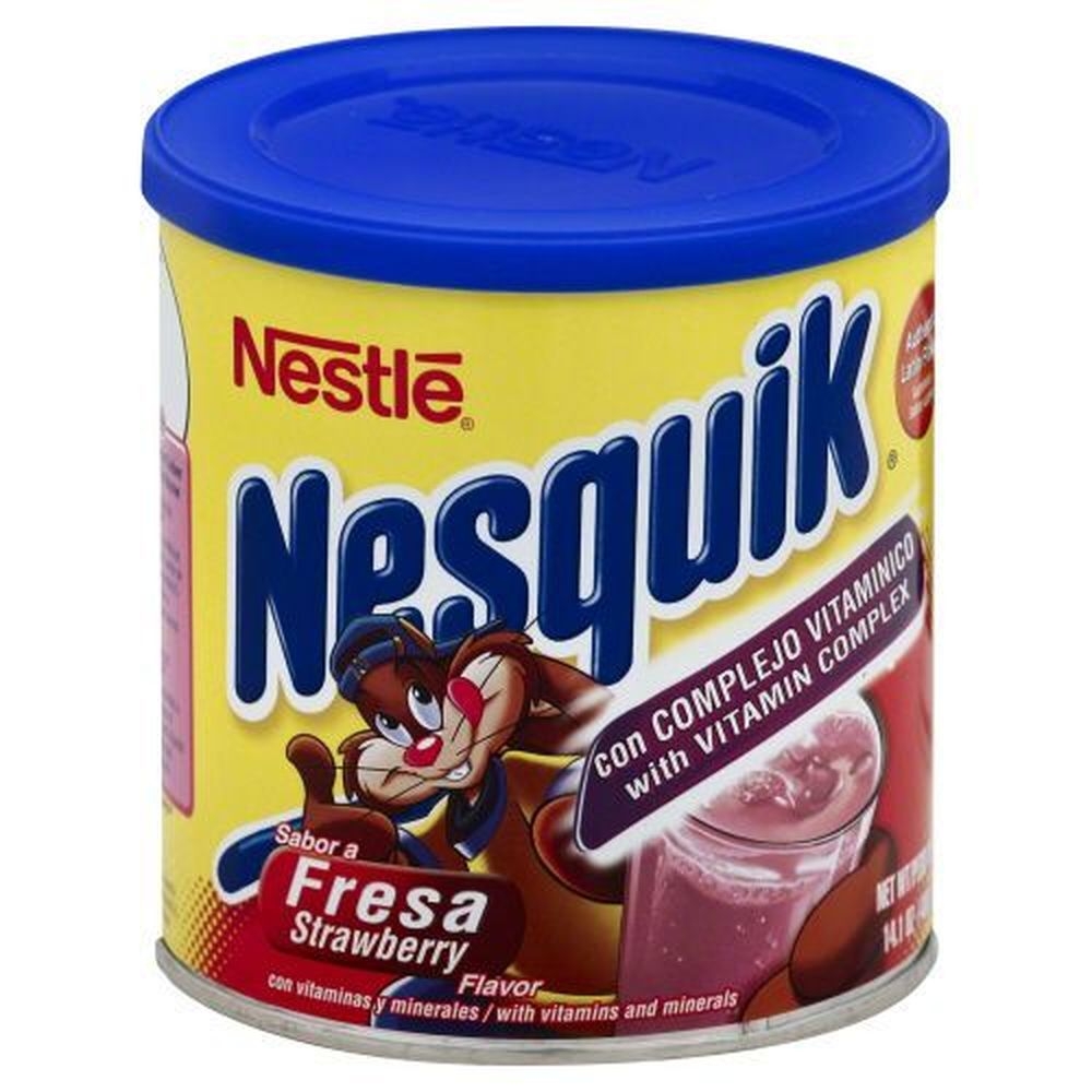 Nesquik Strawberry Flavor Powder Beverage Mix, 14.1 Ounce -- 12 per case