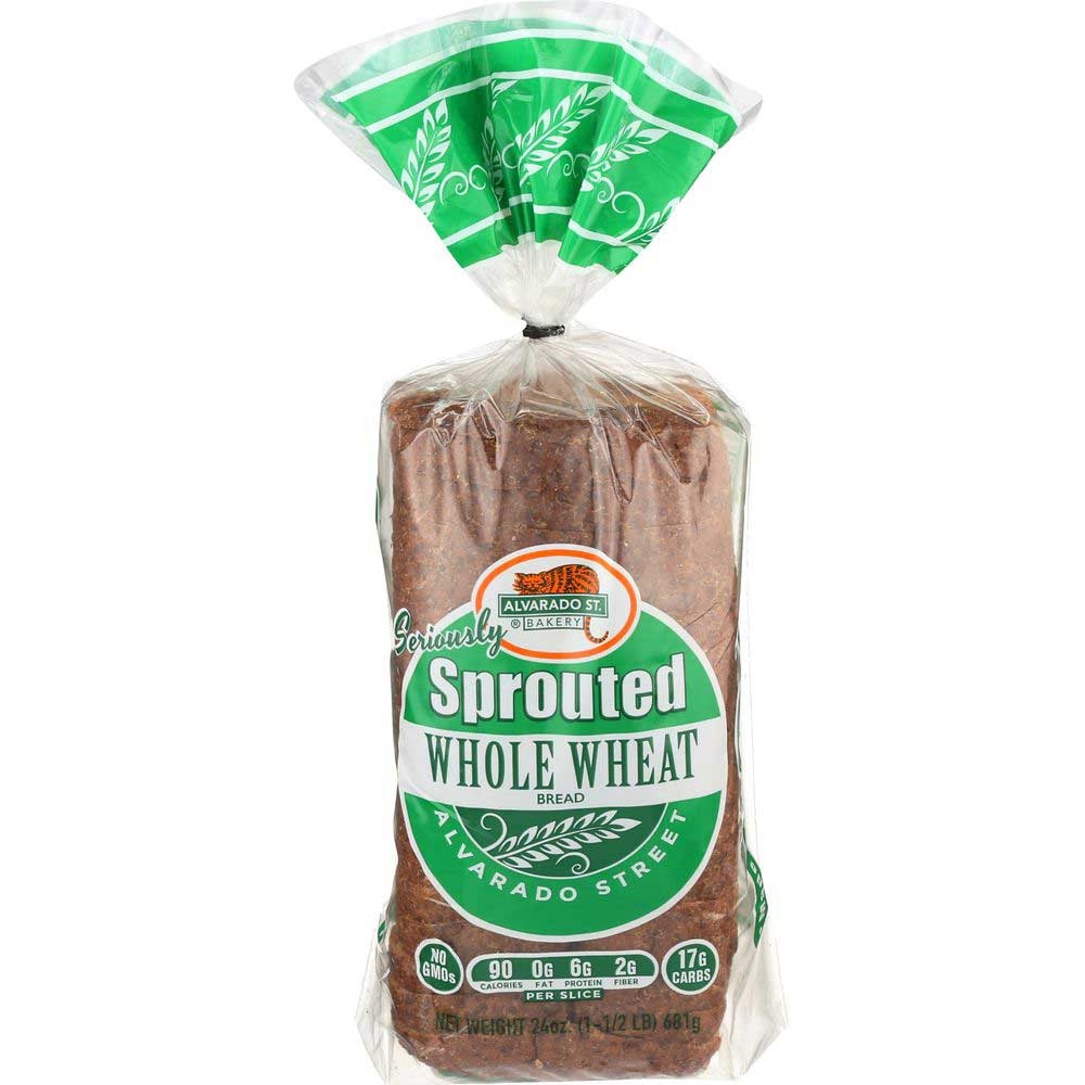 Alvarado Street Bakery Organic Sprouted Wheat Bread, 24 Ounce -- 6 per case.