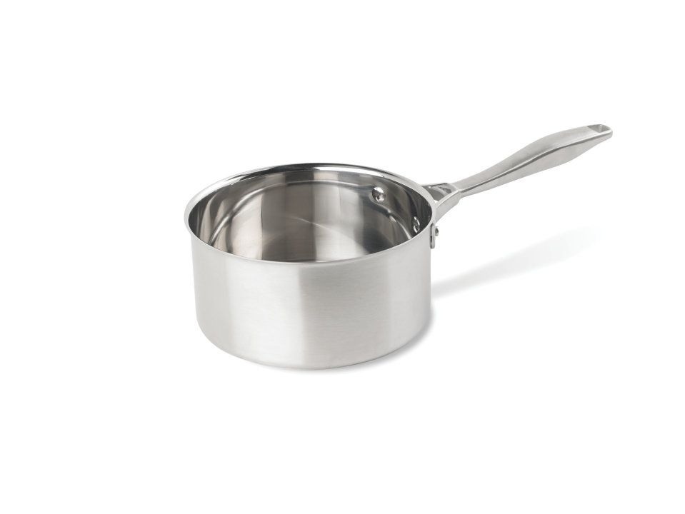 Intrigue Stainless Steel Sauce Pans, Heavy-Duty 18-8Stainless Steel, Mirror Finish, Capacity 3 1/4 qt.,Gauge 18