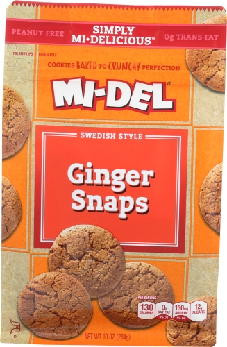 Mi Del Ginger Snaps Swedish Style Crunchy Cookie, 10 Ounce -- 8 per case