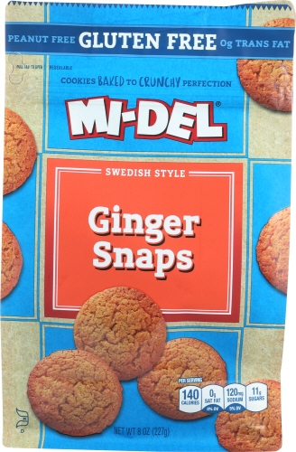 Mi Del Ginger Snaps Swedish Style Crunchy Cookie, 8 Ounce -- 8 per case