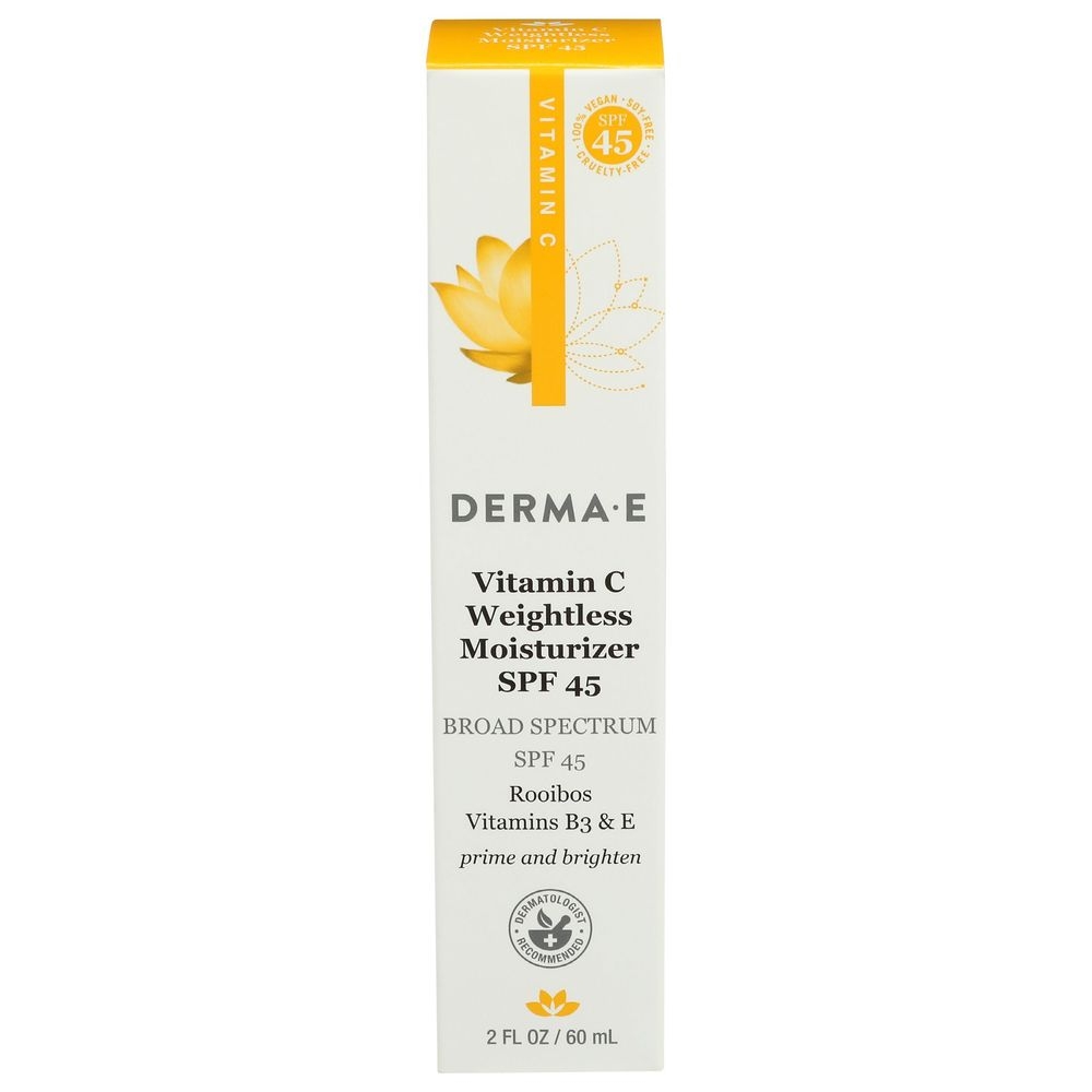 Derma E Vitamin C SPF 45 Weightless Moisturizer, 2 Fluid Ounce