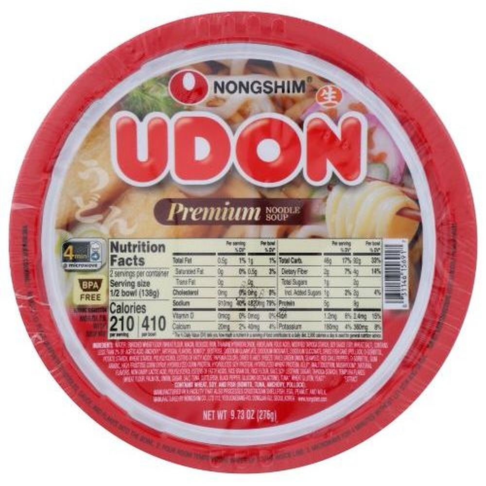 Nong Shim Instant Udon Noodle Bowl, 9.73 Ounce -- 5 per case