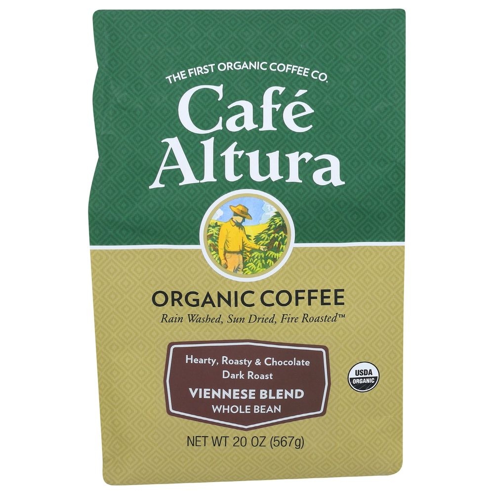 Cafe Altura Organic Viennese Blend Whole Bean Coffee, 1.25 Pound -- 6 per case