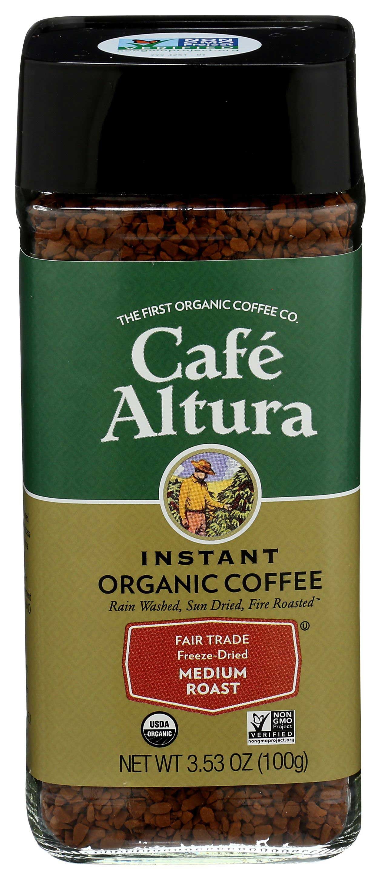 Cafe Altura Organic Freeze Dried Medium Roast Coffee, 3.5 Ounce -- 6 per case