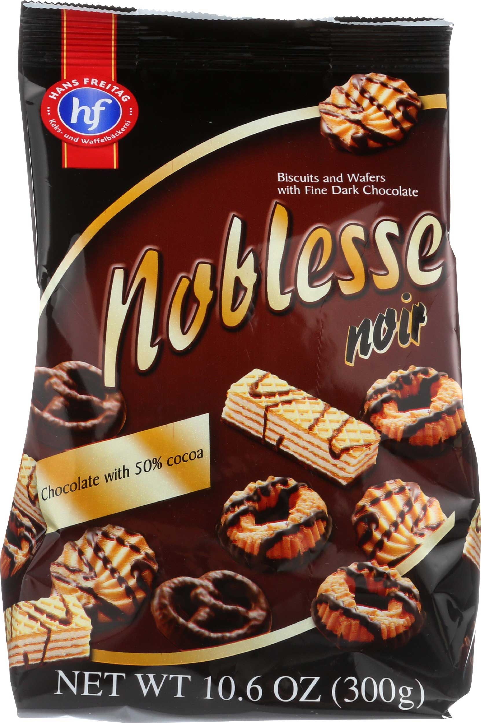 Hans Freitag Noblesse Noir Biscuits and Wafer Cookie, 10.6 Ounce -- 10 per case