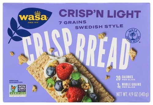 Wasa Crisp'n Light 7 Grain Crispbreads, 4.9 Ounce -- 10 per case.