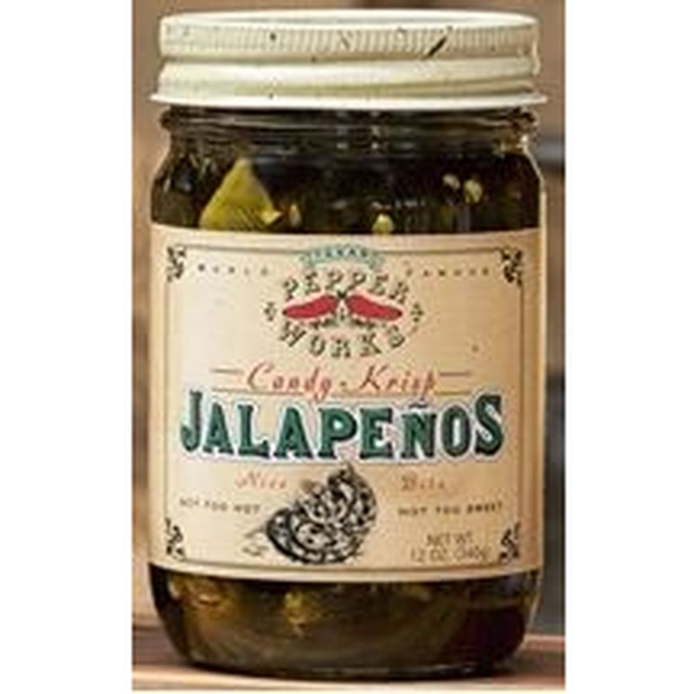 Texas Pepper Works Candy Krisp Jalapenos, 12 Ounce -- 6 per case