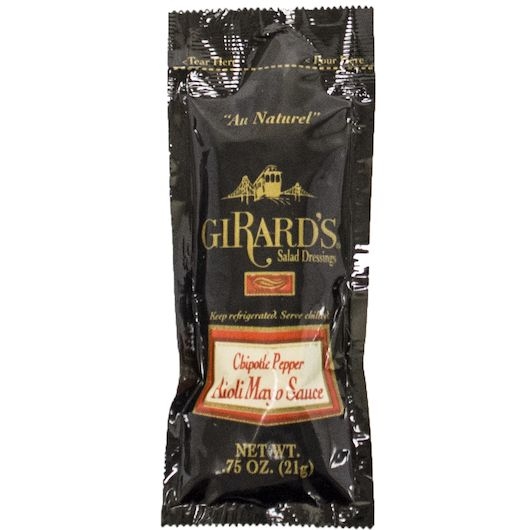 Girards Dressing Chipotle Pepper Aioli Pepper Mayo Sauce, 0.75 Ounce -- 240 per case.