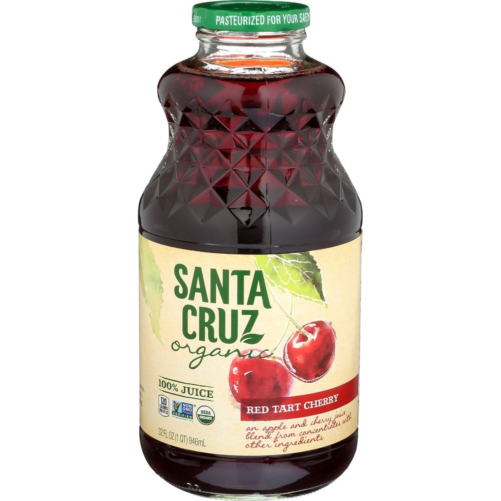 Santa Cruz Organic Red Tart Cherry Juice, 32 Fluid Ounce -- 6 per case