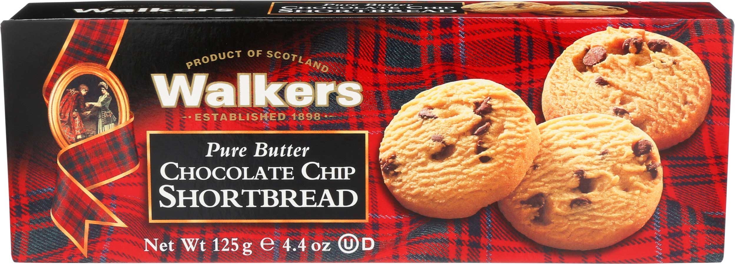 Walkers Pure Butter Chocolate Chip Shortbread, 4.4 Ounce -- 12 per case