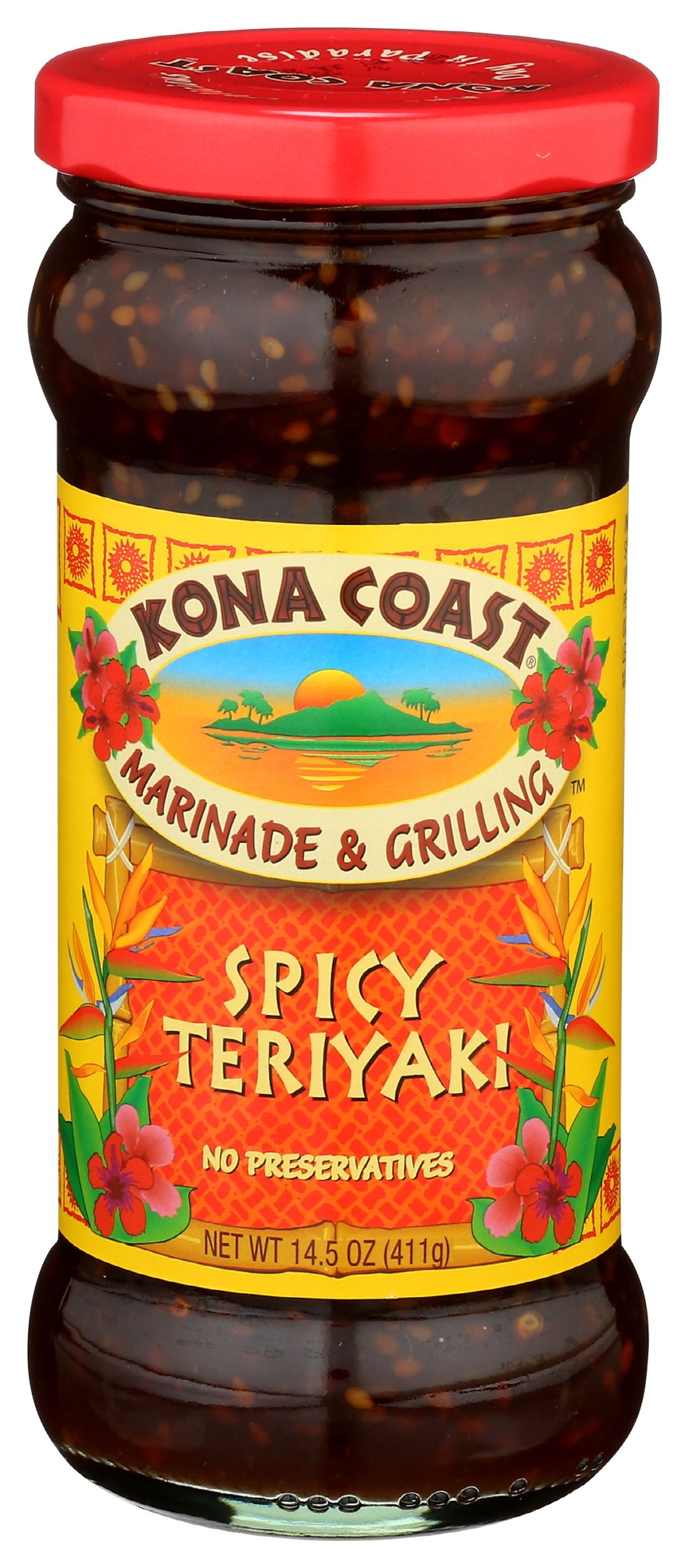 Kona Coast Spicy Teriyaki Marinade and Grilling Sauce, 14.5 Ounce -- 6 per case