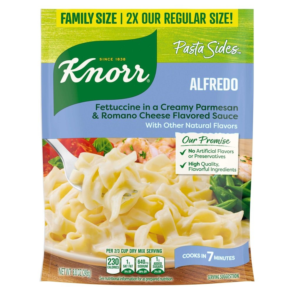 Knorr Alfredo Pasta Sides - Family Size, 8.8 Ounce -- 7 per case