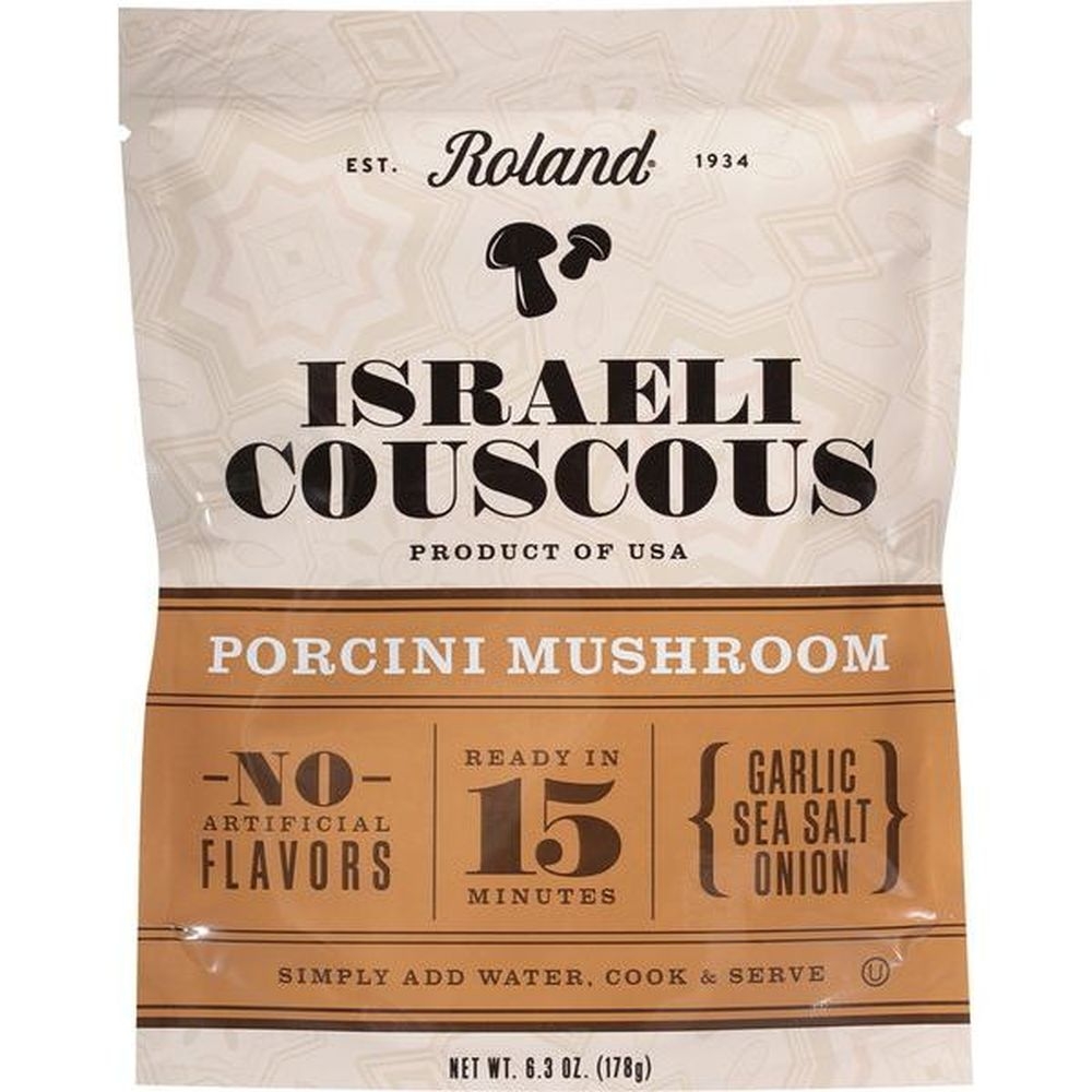 Roland Porcini Mushrooms Israeli Seasoned Couscous, 6.3 Ounce -- 12 per case