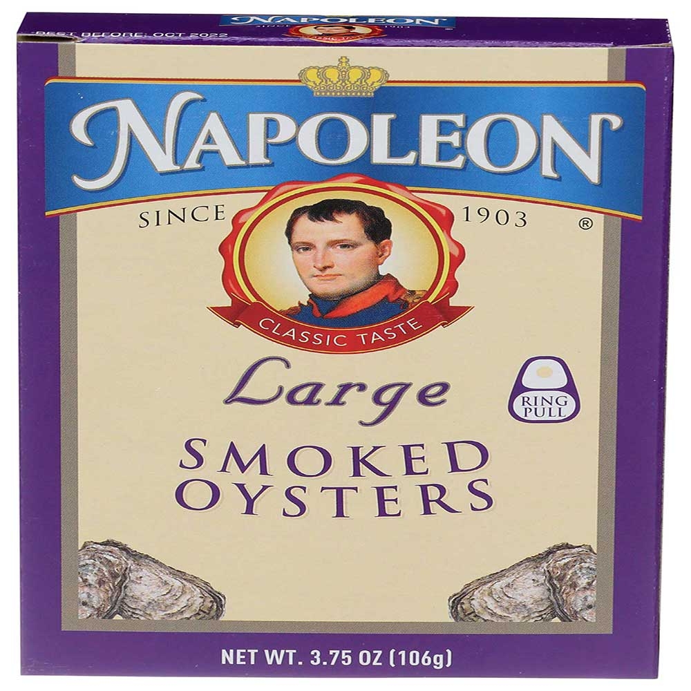 Napoleon Large Smoked Oysters, 3.75 Ounce -- 25 per case