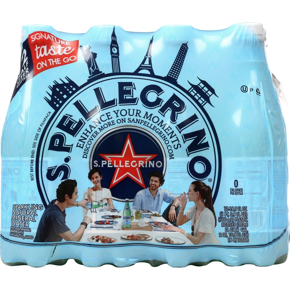 San Pellegrino Sparkling Natural Mineral Water, 202.8 Fluid Ounce