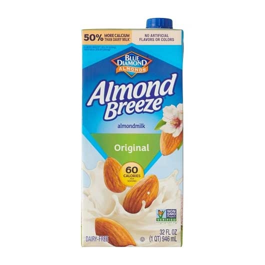 Almond Breeze Original Beverage, 32 Ounce -- 12 per case.