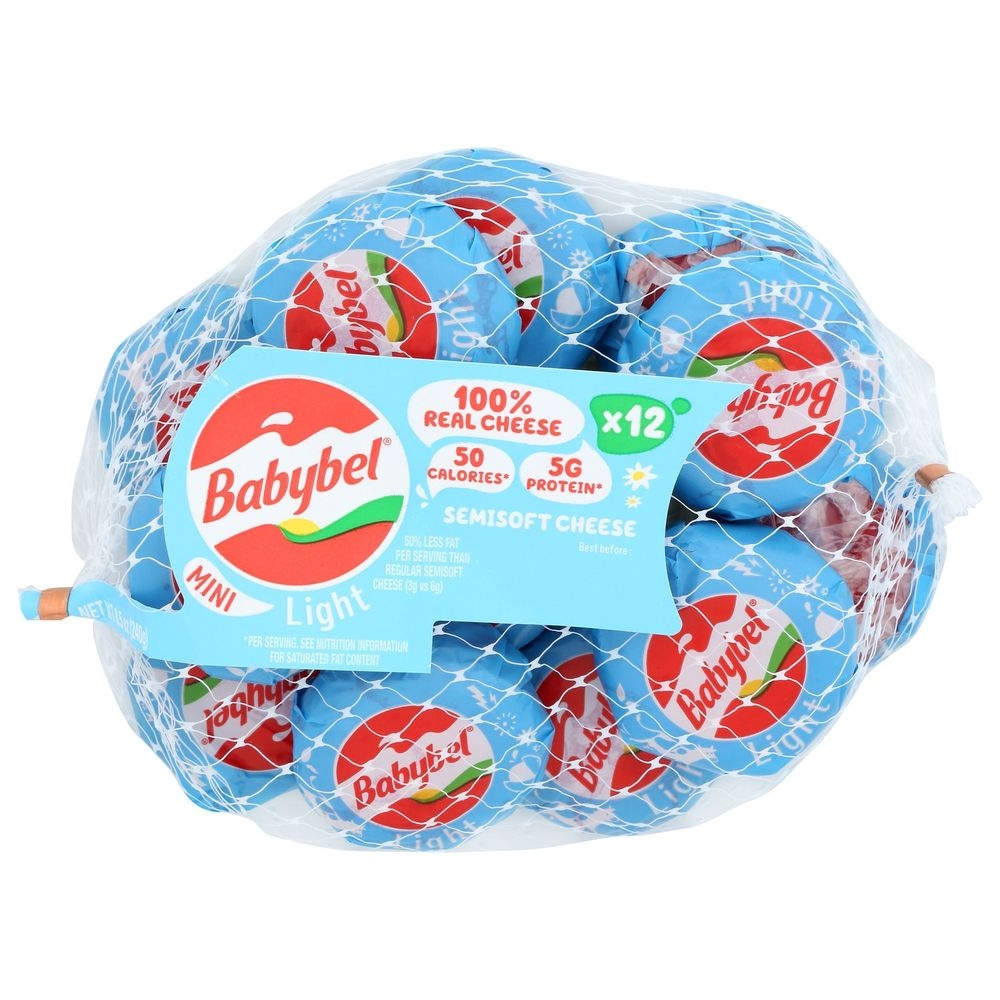 Babybel Mini Light Semisoft Cheese, 8.5 Ounce -- 12 per case