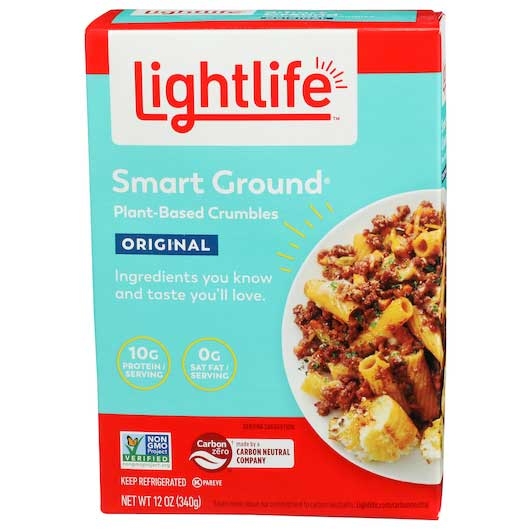 Lightlife Smart Ground Meatless Original Crumbles, 12 Ounce -- 8 per case