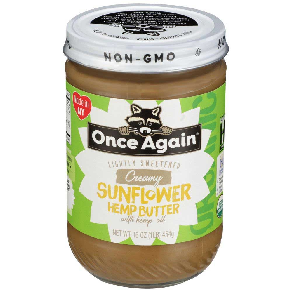 Once Again Organic Creamy Sunflower Hemp Butter with Hemp Oil, 16 Ounce -- 6 per case