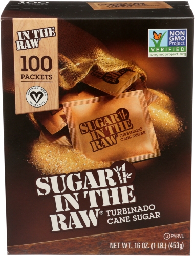 In The Raw Natural Turbinado Cane Sugar, 100 count per pack -- 8 per case
