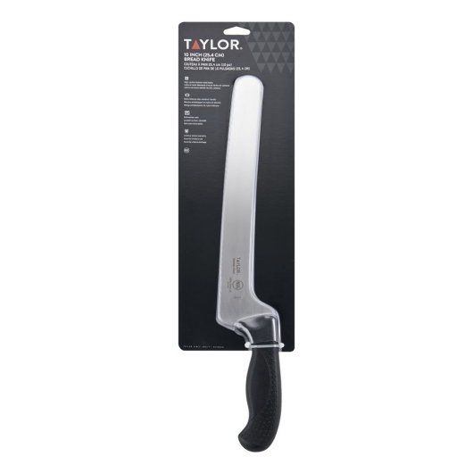 Taylor Bread Knife with Black Handle, 10 inch