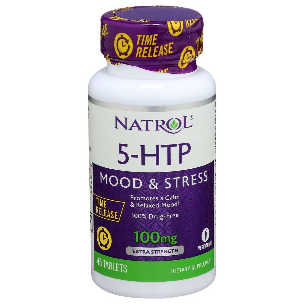 Natrol 5-HTP Mood and Stress Time Release 100mg Tablet - 45 count per pack