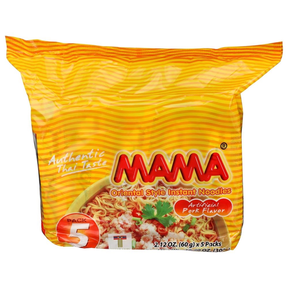 Mama Pork Flavor Oriental Style Instant Noodles, 10.58 Ounce -- 6 per case