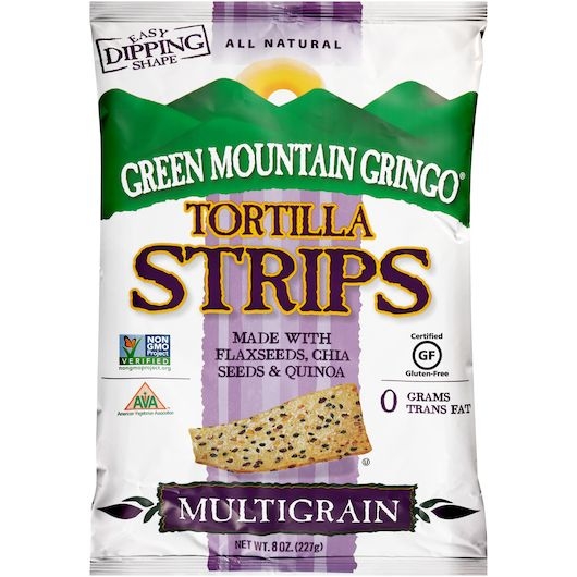 Green Mountain Gringo Multi Grain Tortilla Strips, 8 Ounce -- 12 per case.