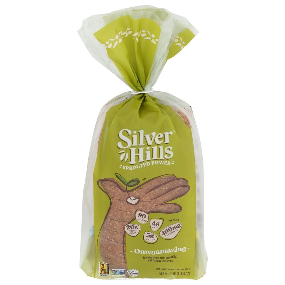 Silver Hills Organic Omgamazing Sprouted Whole Grain Bread, 21 Ounce -- 8 per case.