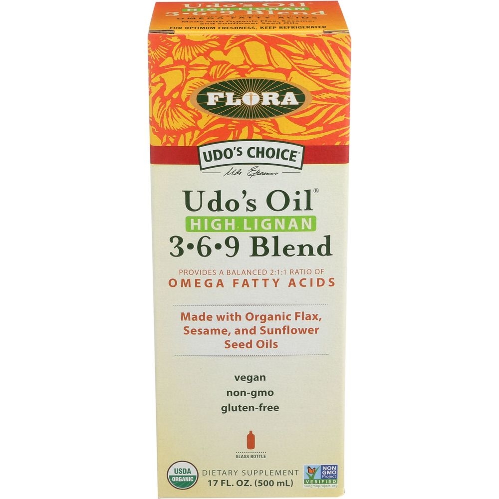 Flora Udos Choice High Lignan 369 Blend Omega Oil, 17 Fluid Ounce
