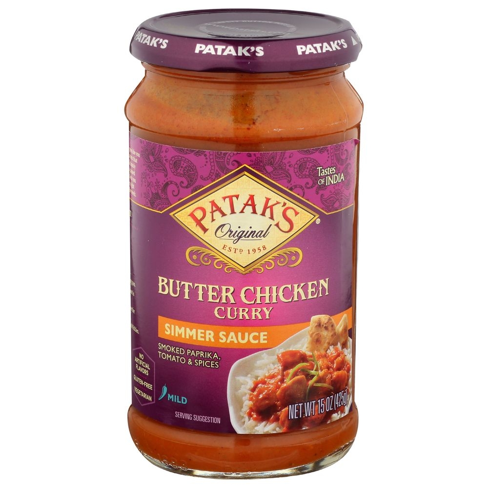 Pataks Mild Butter Chicken Curry Simmer Sauce, 15 Ounce -- 6 per case