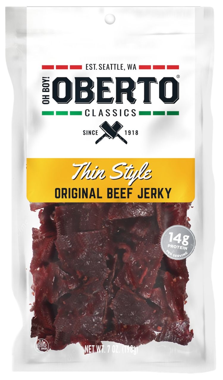 Oberto Thin Style Original Beef Jerky, 7 Ounce -- 6 per case