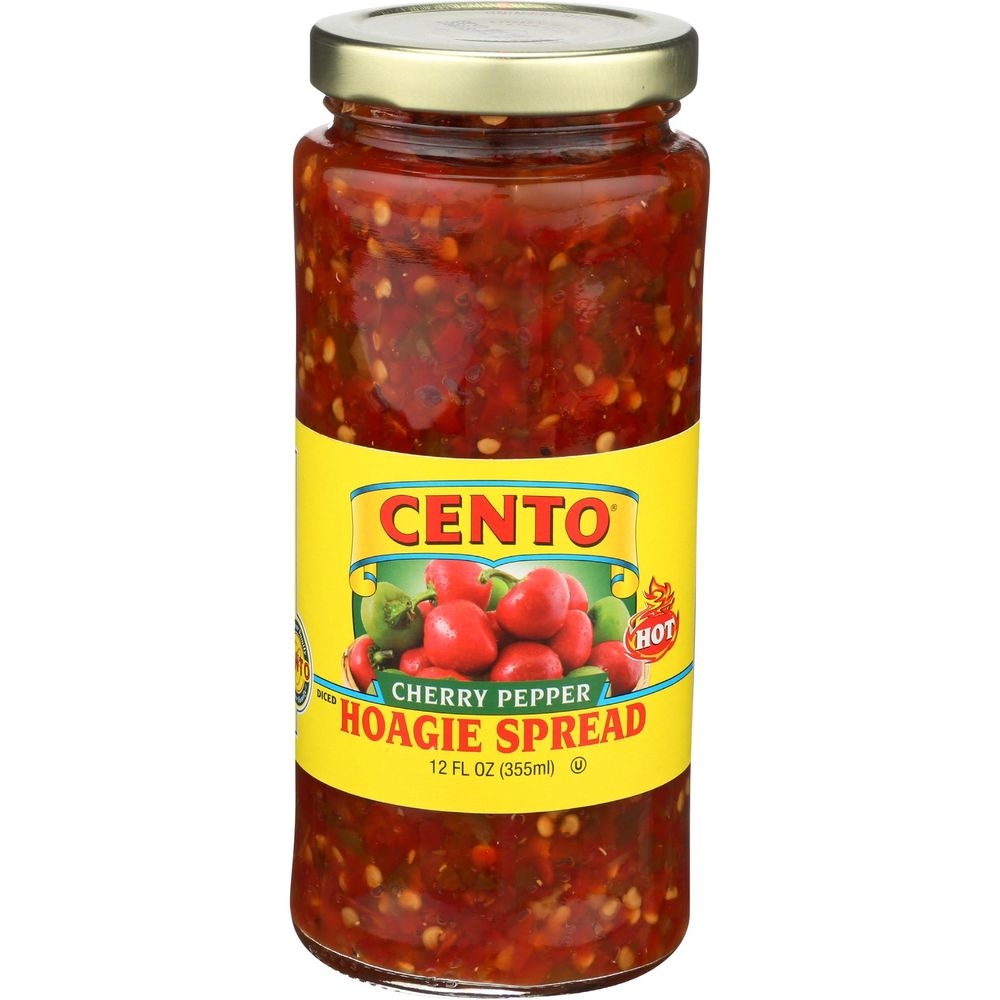 Cento Diced Hot Cherry Pepper Hoagie Spread, 12 Ounce -- 6 per case