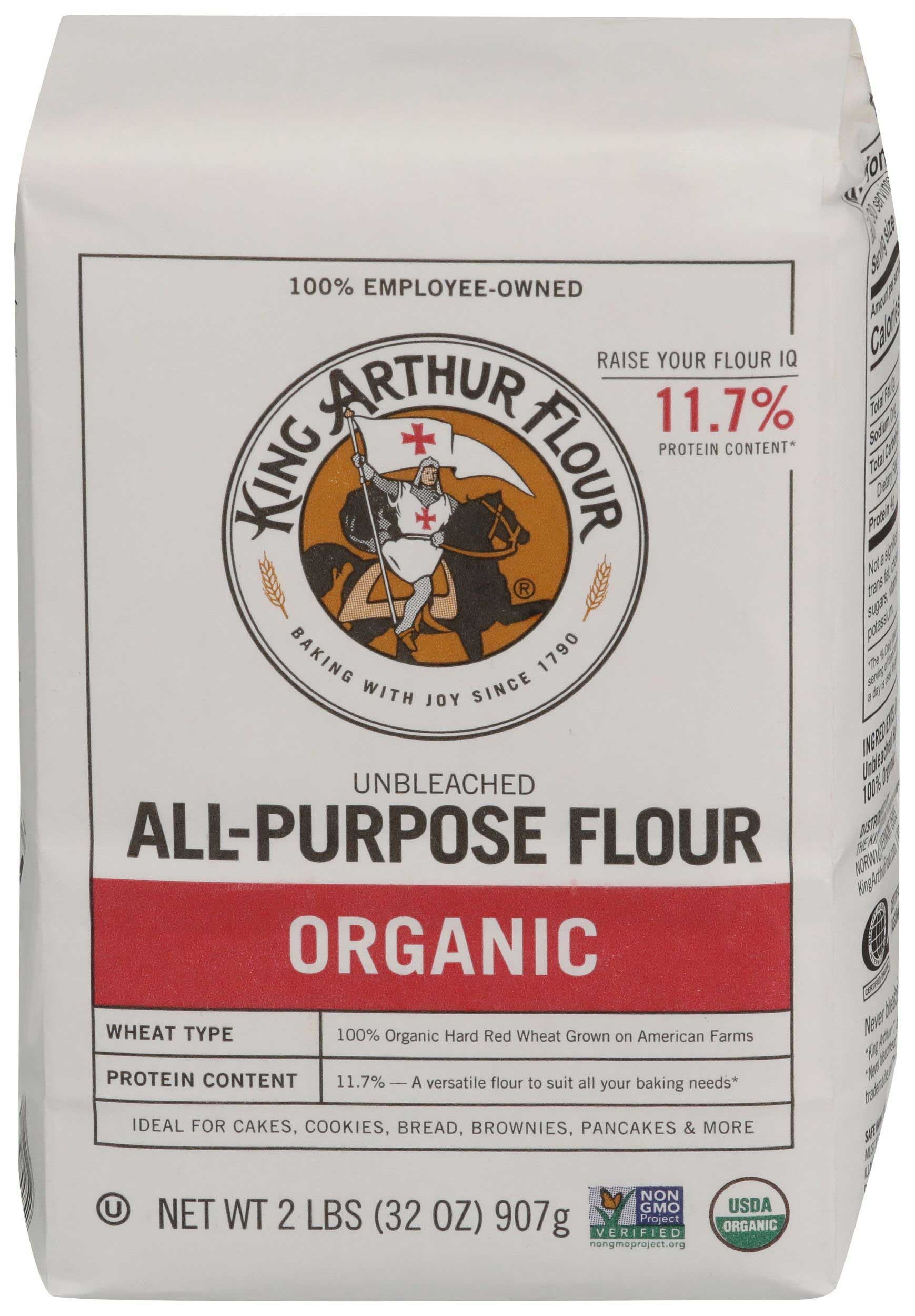 King Arthur Organic All Purpose Flour, 2 Pound -- 12 per case