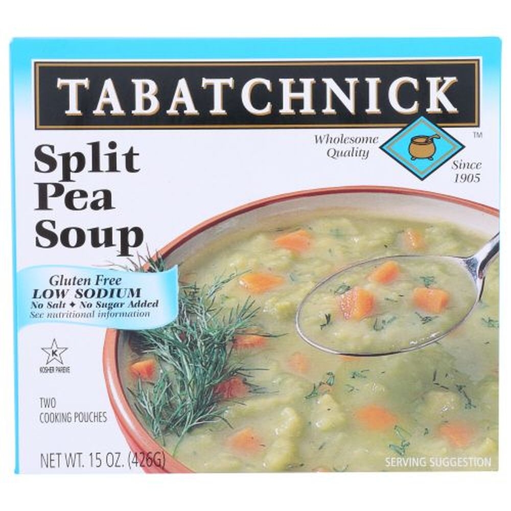 Tabatchnick Low Sodium Split Pea Soup, 15 Ounce -- 12 per case