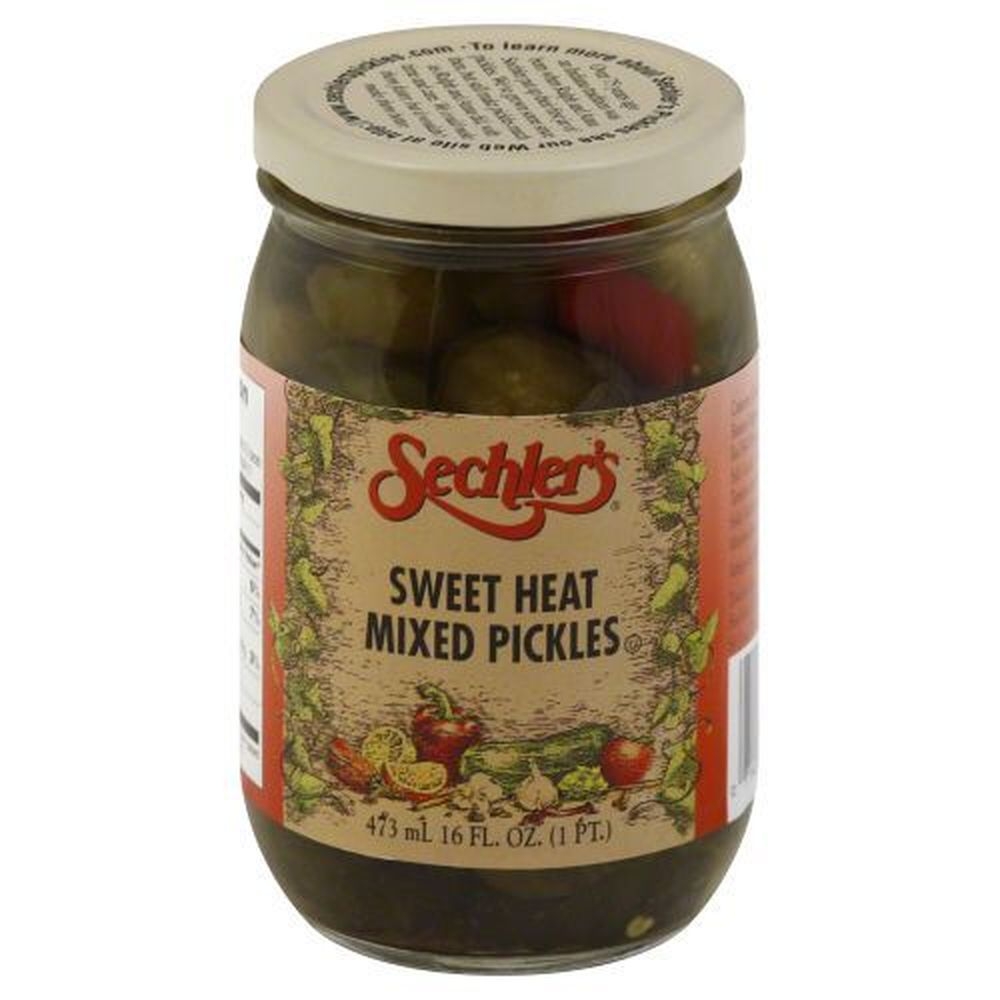 Sechlers Sweet Heat Mixed Pickles, 16 Ounce -- 6 per case