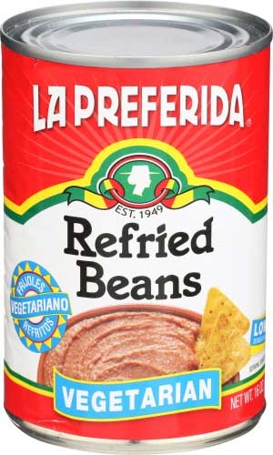 La Preferida Vegetarian Refried Beans, 16 Ounce -- 12 per case