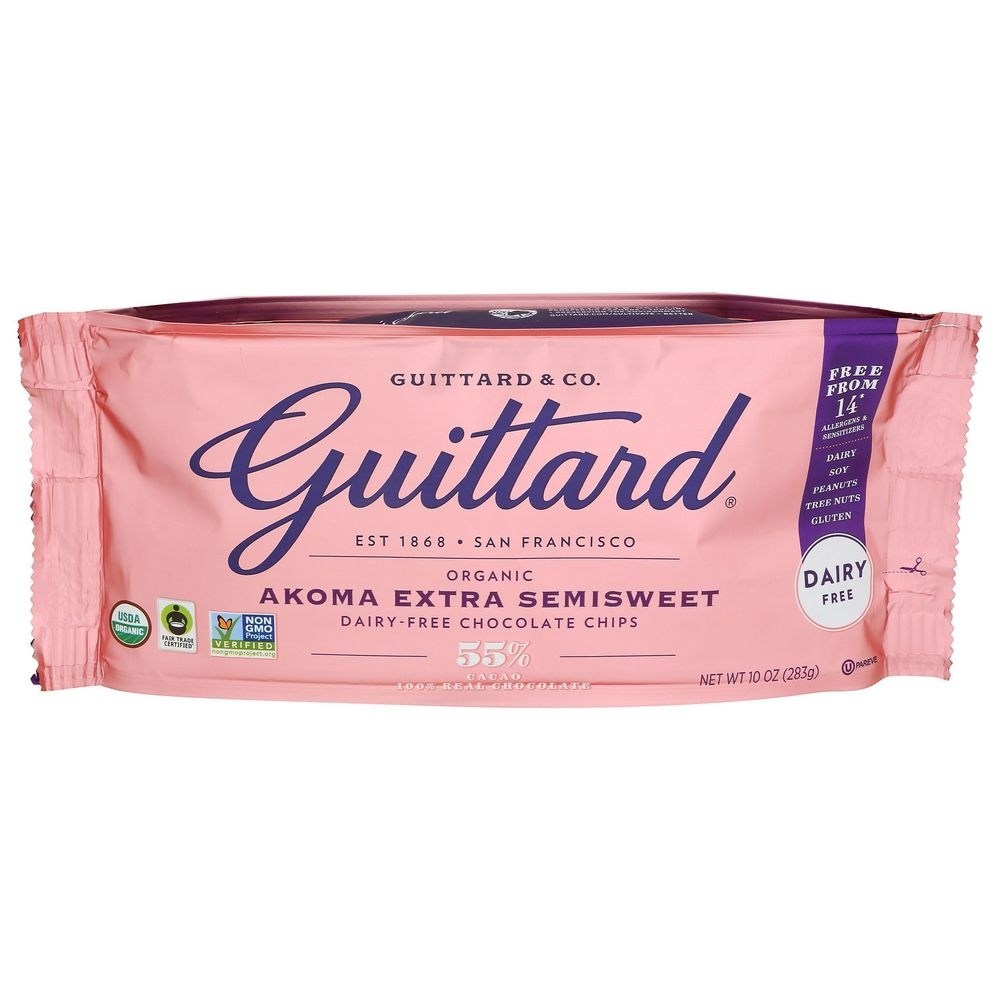 Guittard Akoma Extra Semi-Sweet Baking Chocolate Chips, 10 Ounce -- 12 per case