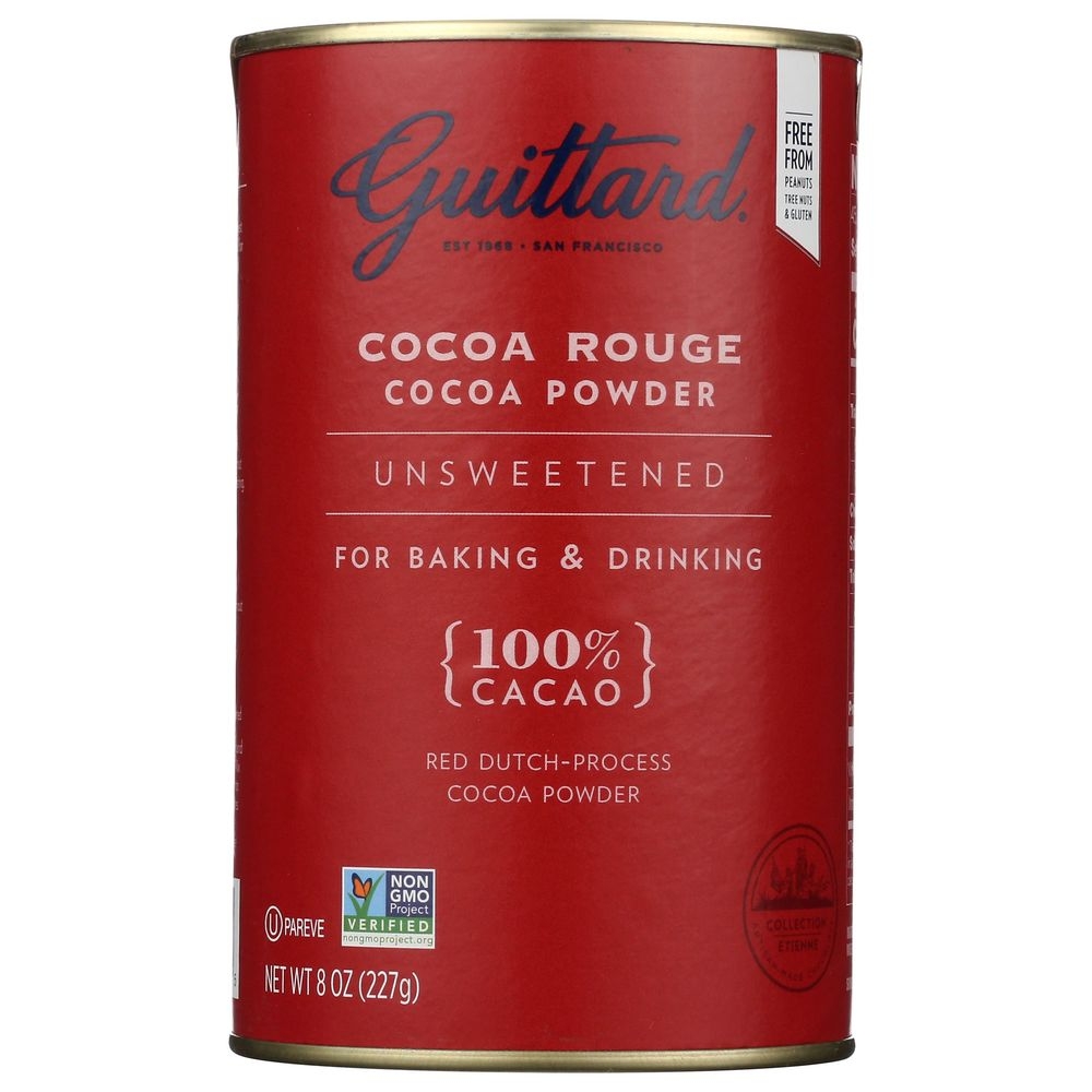 Guittard Cocoa Rouge Unsweetened Cocoa Powder for Drinking and Baking, 8 Ounce -- 9 per case
