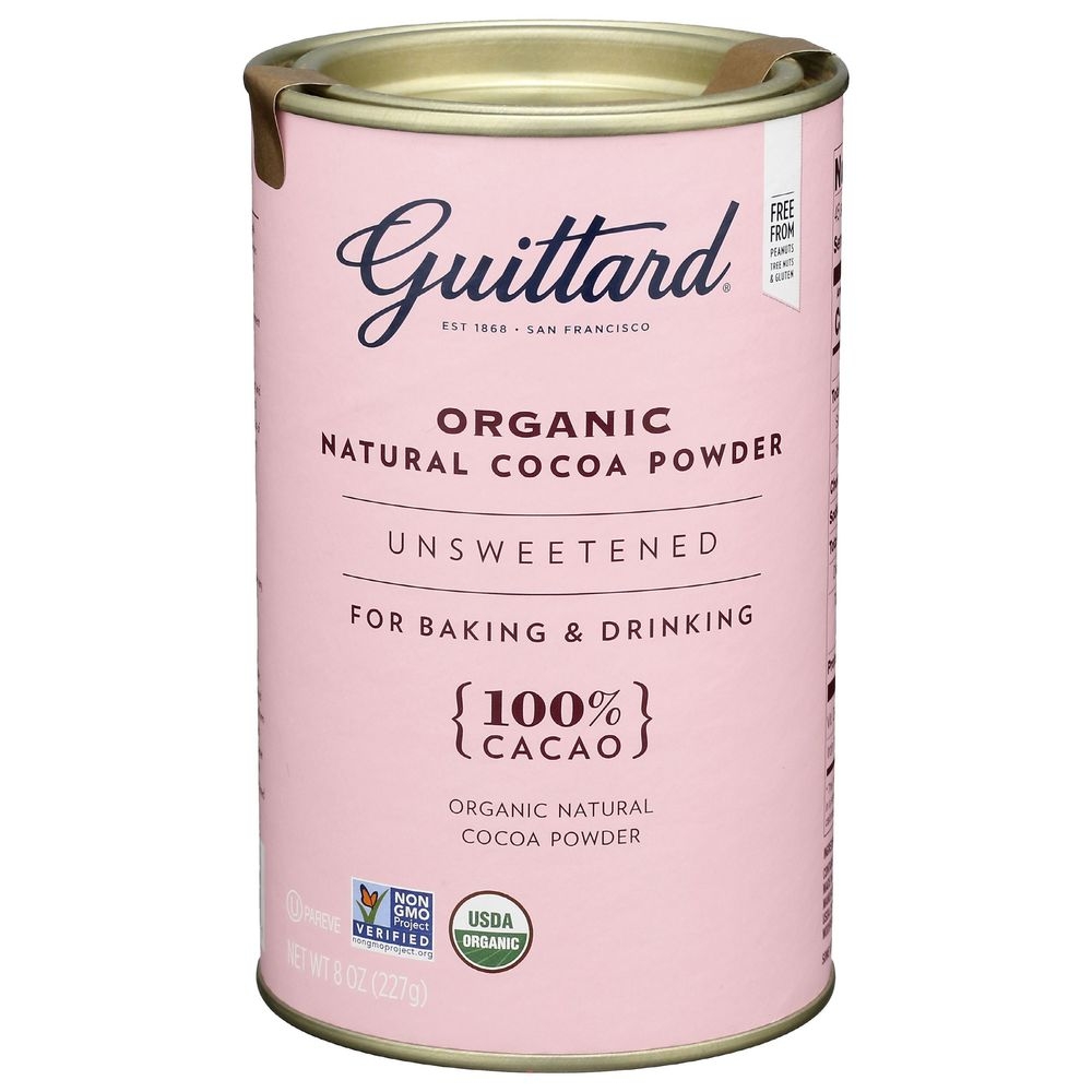 Guittard Organic Natural Unsweetened Cocoa Powder, 8 Ounce -- 9 per case