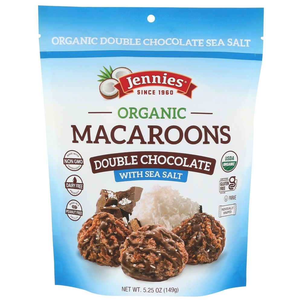 Jennies Organic Double Chocolate Macaroons with Sea Salt, 5.25 Ounce -- 6 per case