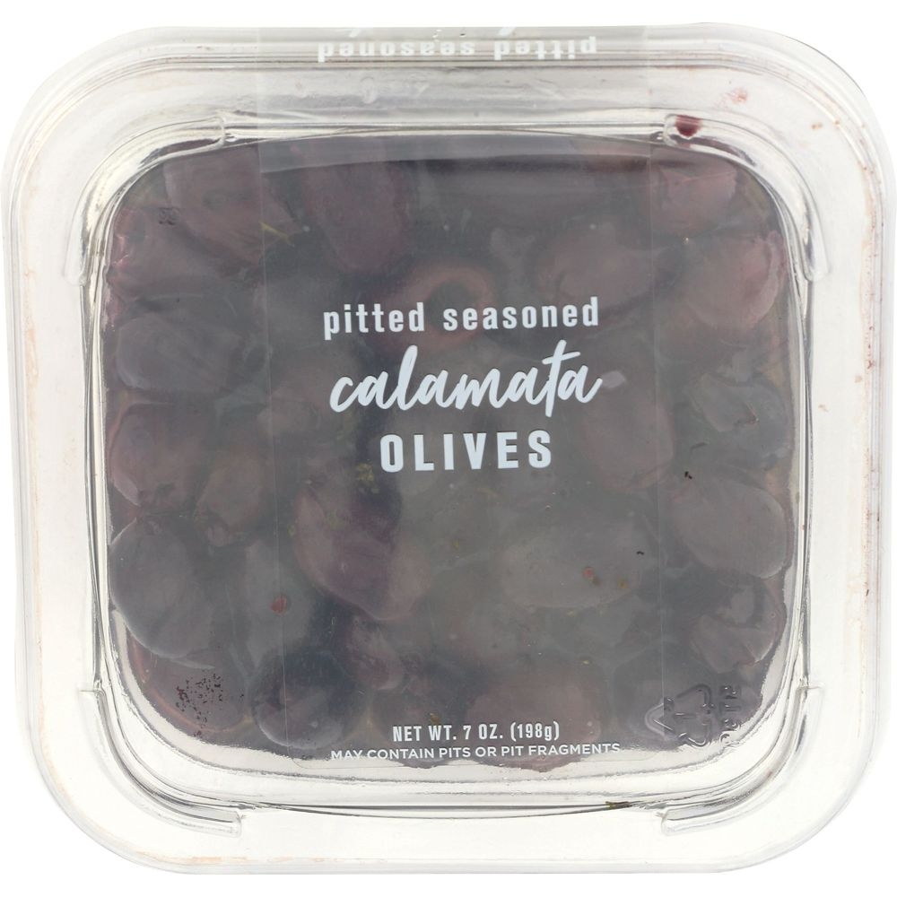 Delallo Jumbo Seasoned Pitted Calamata Olives, 7 Ounce -- 12 per case