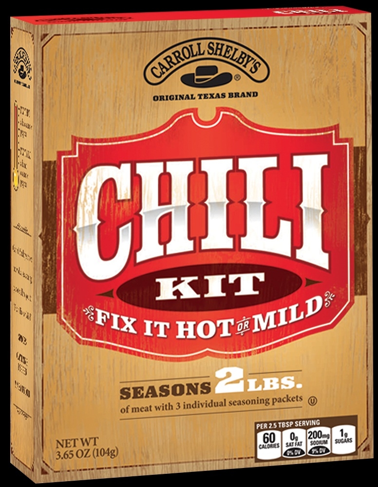 Carroll Shelbys Texas Chili Kit, 3.65 Ounce -- 8 per case