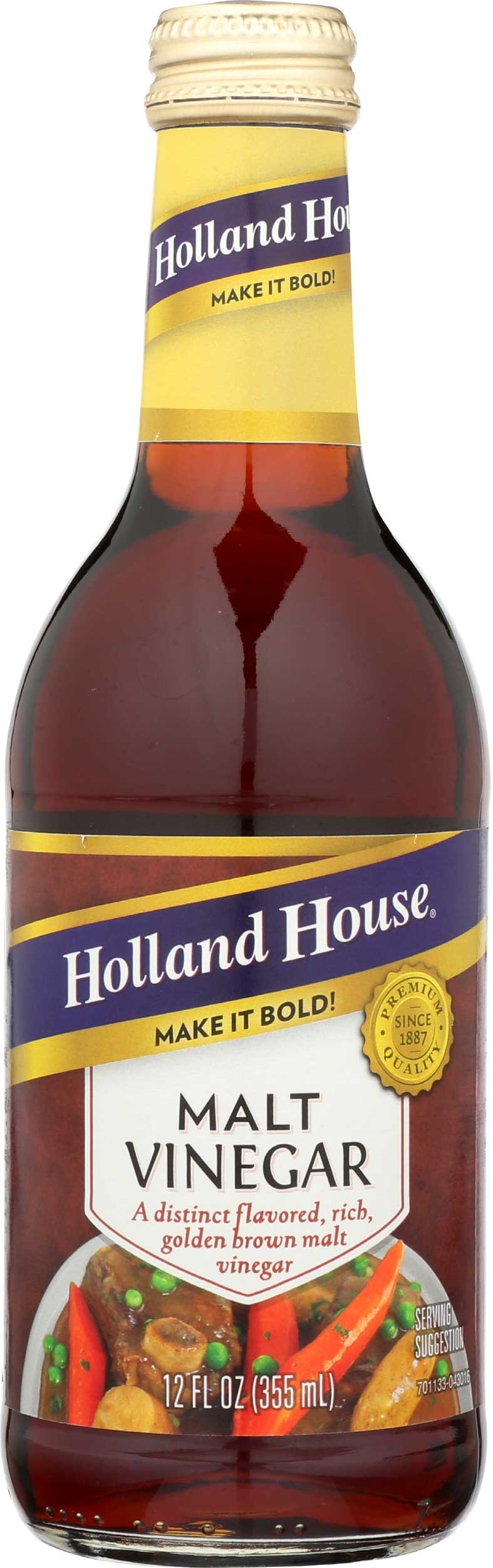 Holland House Malt Vinegar, 12 Ounce -- 6 per case