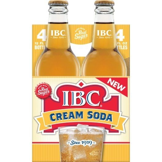 IBC Cane Sugar Cream Soda, 4 count per pack -- 6 per case.